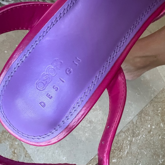 ASOS design pink strappy heels size 8 - Picture 7 of 8